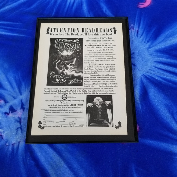 Grateful Dead Vintage Jerry Garcia Psychedelic Retro Wall Decor Skeleton - Picture 2 of 6